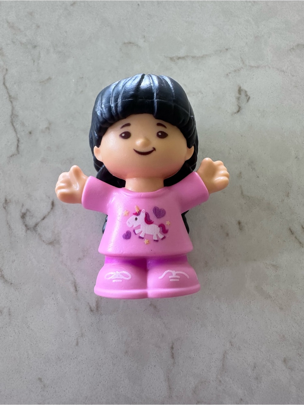 Fisher-Price Little People Girl with Braids Wearing Pink Replacement Figure